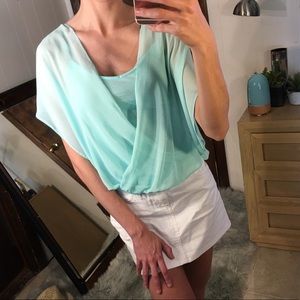 PRETTY! 🦋 Sheer blouse + cami top - Express XS